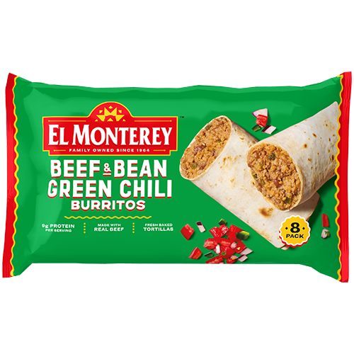 Beef & Bean Green Chili Burritos 8ct