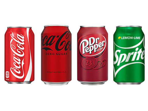 Coke, Diet Coke, Sprite, Dr. Pepper, Fanta, Lemondae, Horchata, Ice Tea, Hot Tea, Coffee, Pineapple Juice, Orange Juice, Apple Juice