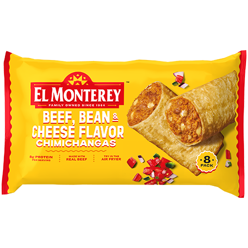 Beef, Bean & Cheese Chimichangas 8ct